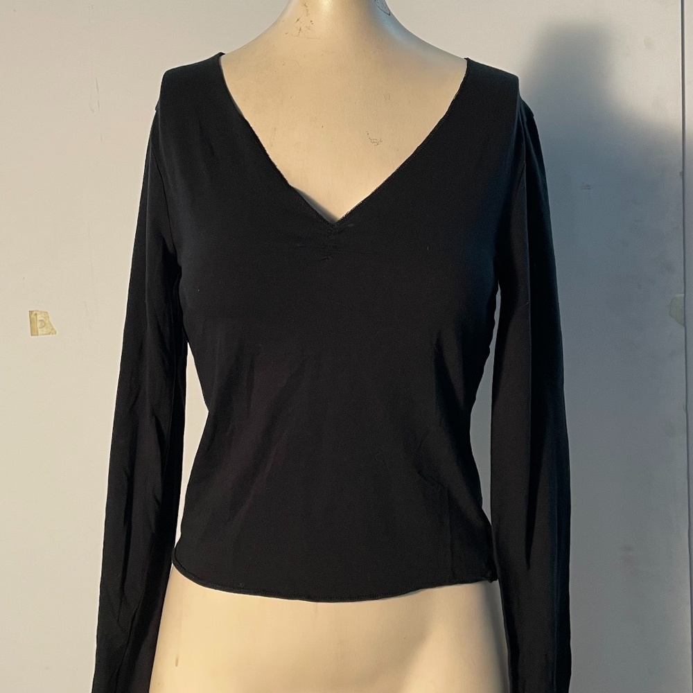 Black long sleeve top